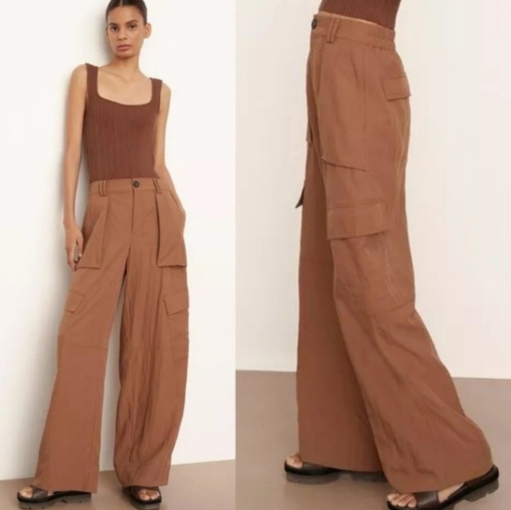 Vince Midrise Fluid Cargo Trouser – Size 00 – Effortless Luxe Utility Chic